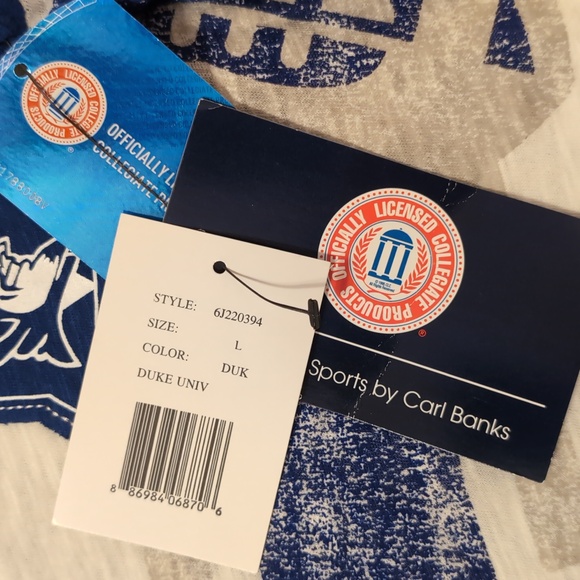NWT Carl Banks Duke Blue Devils V Neck Tee - Picture 11 of 12